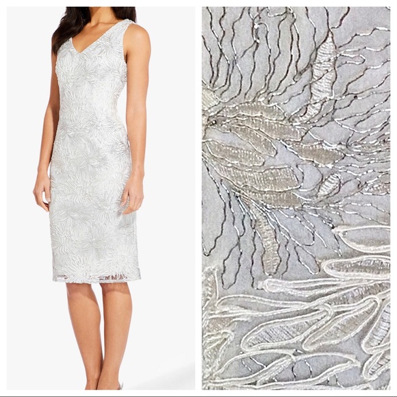 Adrianna Papell Dresses & Skirts - Adrianna Papell Metallic Soutache Dress Sz 6 & 8